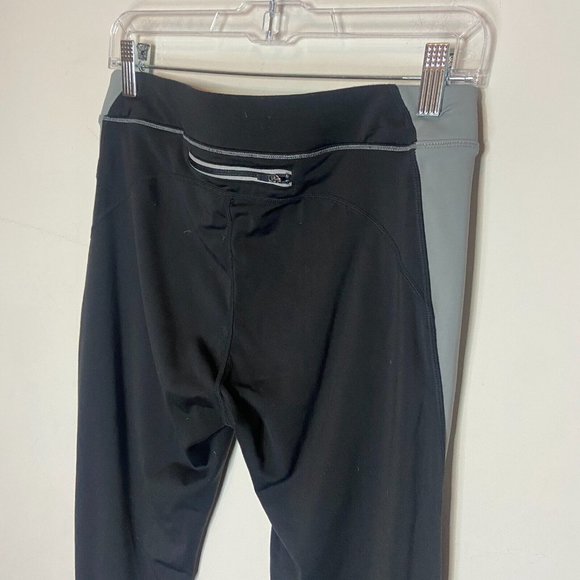 Athleta Homestretch Run Tights Womens M Gray Black Colorblock Athletic Stretch - Picture 3 of 12